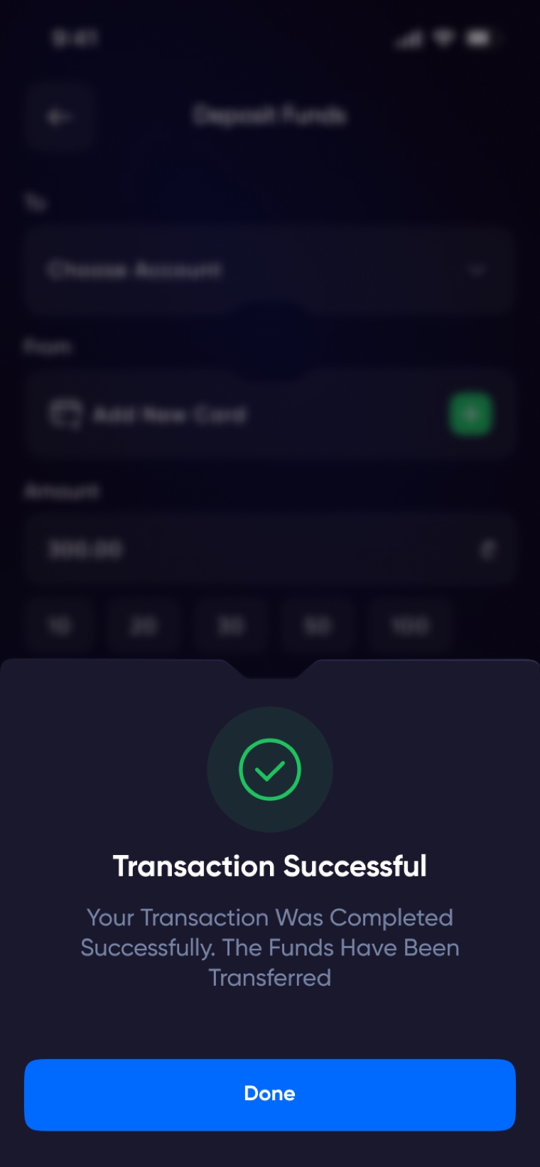 Transaction successful state